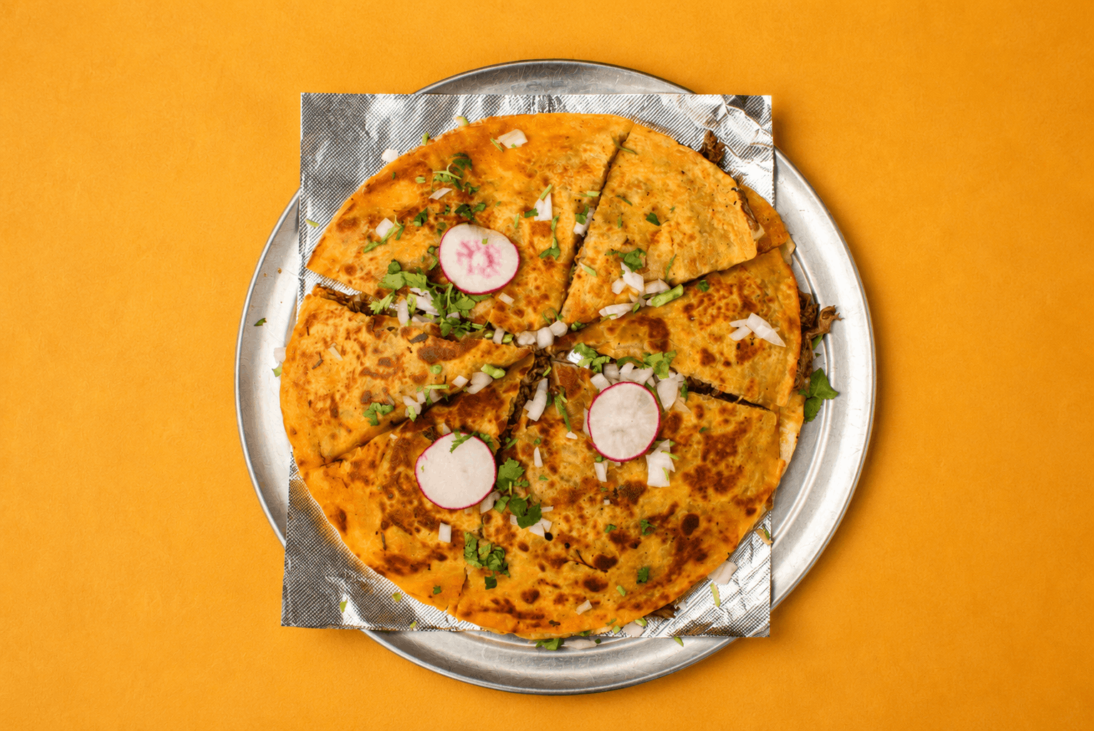 Mexican birria pizza